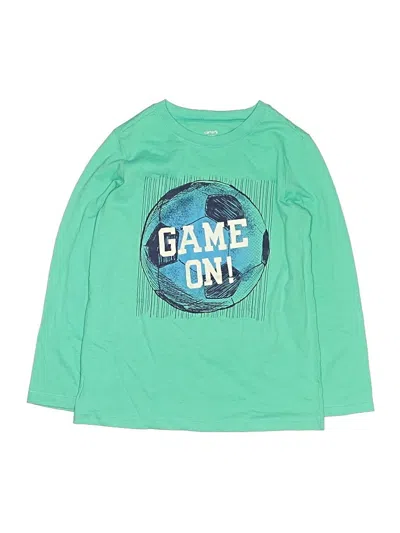 Pre-owned Carter's Kids' Long Sleeve T-shirt In Green