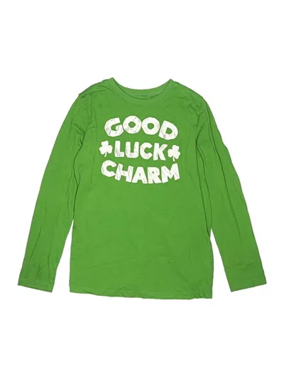 Pre-owned Carter's Kids' Long Sleeve T-shirt In Green