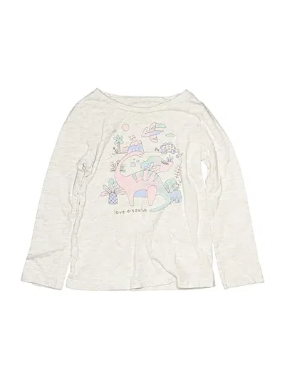 Pre-owned Carter's Kids' Long Sleeve T-shirt In Ivory
