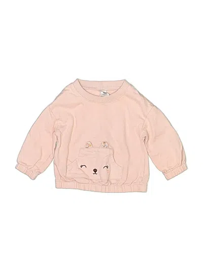 Pre-owned Carter's Babies' Long Sleeve T-shirt In Pink