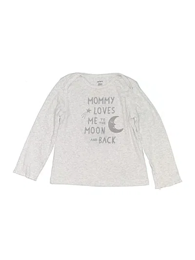 Pre-owned Carter's Kids' Long Sleeve T-shirt In Silver