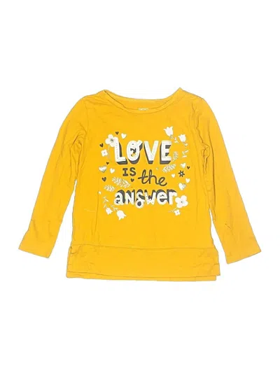 Pre-owned Carter's Kids' Long Sleeve T-shirt In Yellow