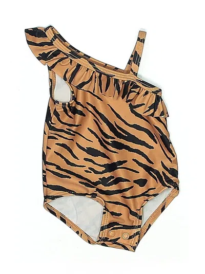 Pre-owned Carter's Babies' One Piece Swimsuit In Brown