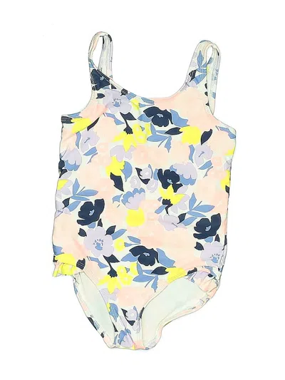 Pre-owned Carter's Kids' One Piece Swimsuit In White
