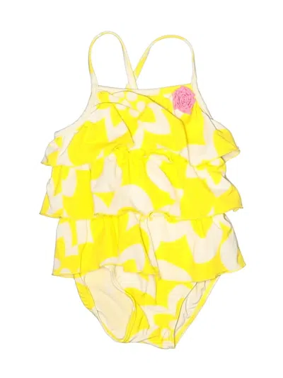 Pre-owned Carter's Kids' One Piece Swimsuit In Yellow