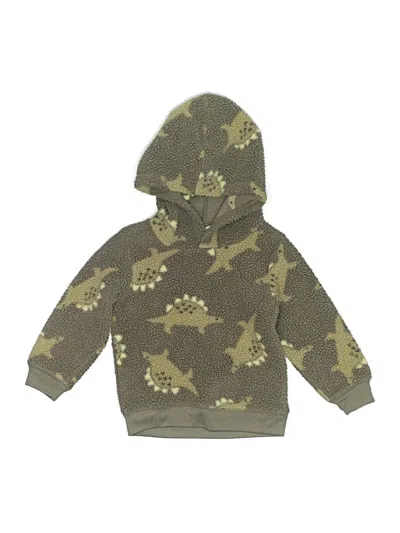 Pre-owned Carter's Kids' Pullover Hoodie In Green