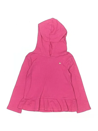 Pre-owned Carter's Kids' Pullover Hoodie In Pink
