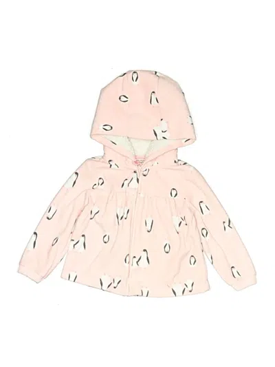 Pre-owned Carter's Kids' Pullover Hoodie In Pink