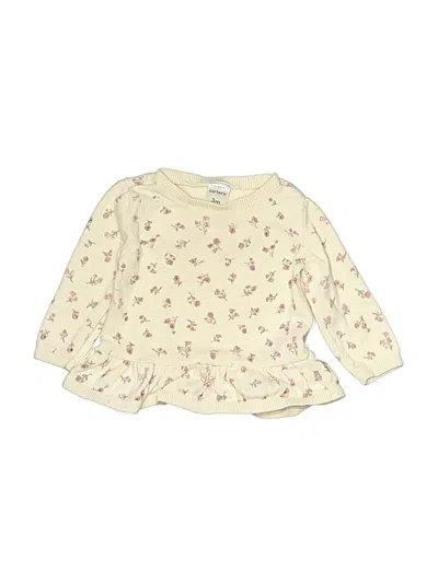 Pre-owned Carter's Babies' Pullover Sweater In Ivory