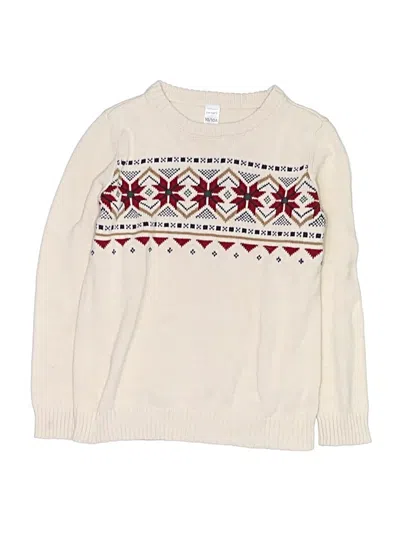 Pre-owned Carter's Kids' Pullover Sweater In Ivory