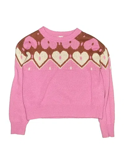 Pre-owned Carter's Kids' Pullover Sweater In Pink