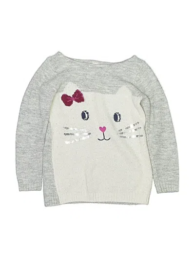 Pre-owned Carter's Kids' Pullover Sweater In Silver