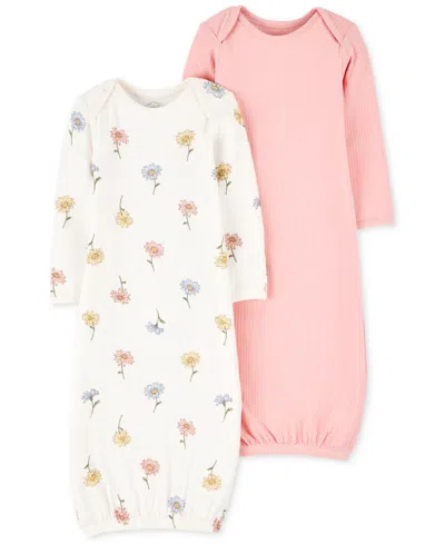 Carter's Purelysoft By  Baby 2-pc. Sleeper Gowns Set In Pink