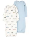 Carter's Purelysoft By  Baby 2-pc. Sleeper Gowns Set In Blue