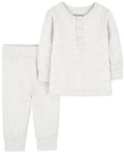 Carter's Purelysoft By  Baby T-shirt & Pants, 2 Piece Set In Gray