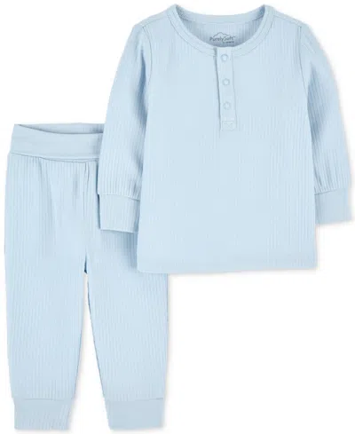 Carter's Purelysoft By  Baby T-shirt & Pants, 2 Piece Set In Blue