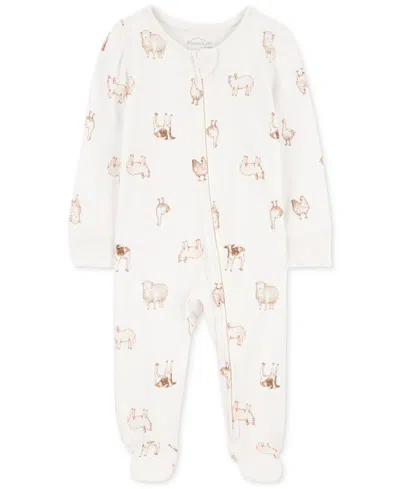 Carter's Purelysoft By  Baby Zip-up Purelysoft 1-piece Sleep & Play Pajamas In White
