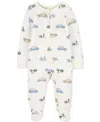 Carter's Purelysoft By  Baby Zip-up Purelysoft 1-piece Sleep & Play Pajamas In Ivory-cars