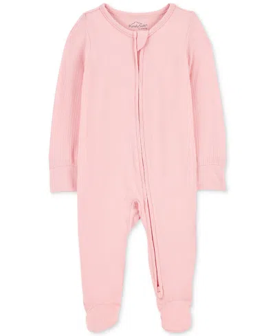 Carter's Purelysoft By  Baby Zip-up Purelysoft 1-piece Sleep & Play Pajamas In Pink