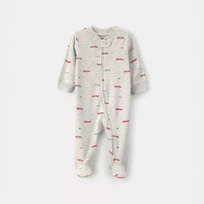 Carter's Race Car Baby Boys Sleep And Play In Gray