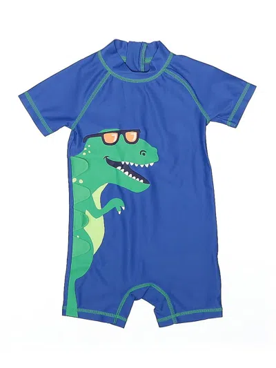 Pre-owned Carter's Kids' Rash Guard In Blue
