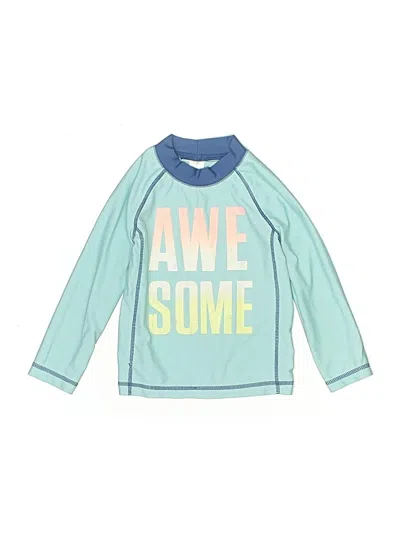 Pre-owned Carter's Kids' Rash Guard In Blue