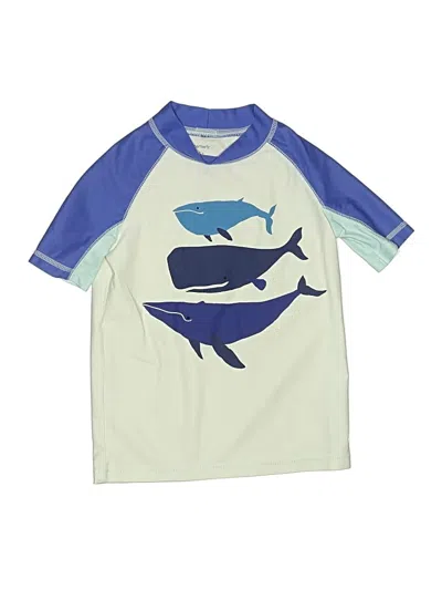 Pre-owned Carter's Kids' Rash Guard In Blue
