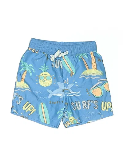 Pre-owned Carter's Kids' Rash Guard In Blue