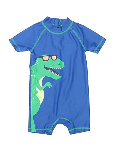 Pre-owned Carter's Kids' Rash Guard In Blue