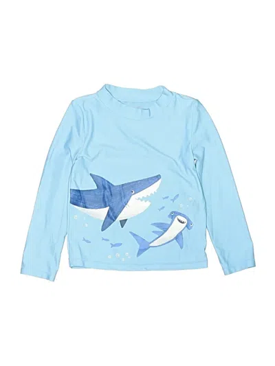 Pre-owned Carter's Kids' Rash Guard In Blue