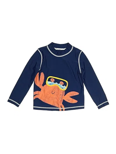 Pre-owned Carter's Kids' Rash Guard In Blue
