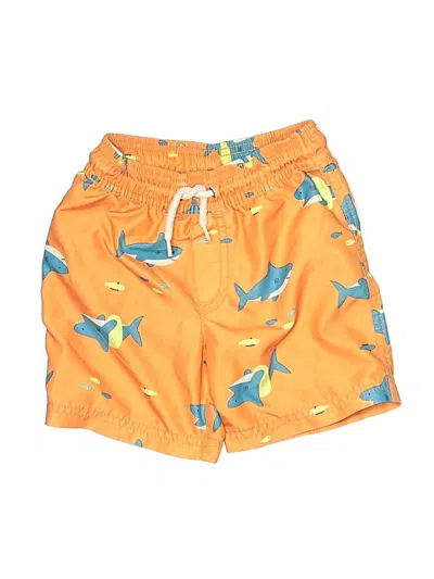 Pre-owned Carter's Kids' Rash Guard In Orange
