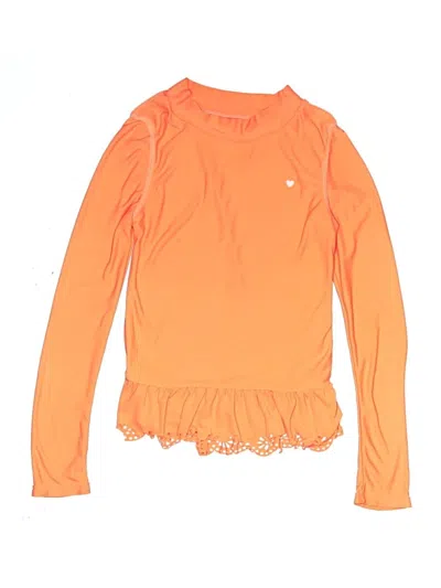 Pre-owned Carter's Kids' Rash Guard In Orange