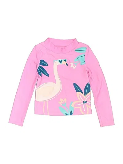 Pre-owned Carter's Kids' Rash Guard In Pink