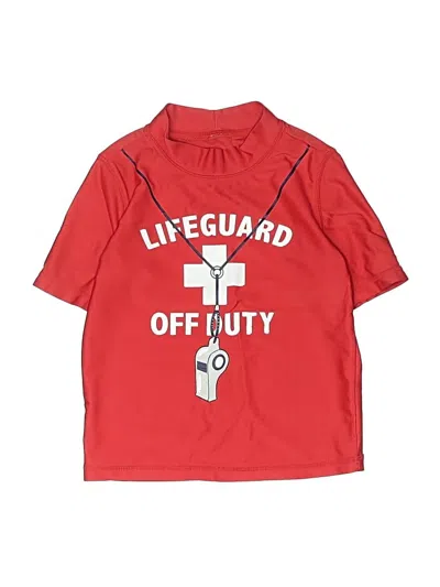 Pre-owned Carter's Kids' Rash Guard In Red