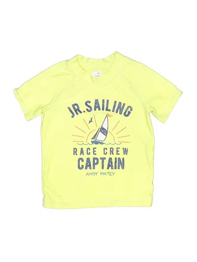 Pre-owned Carter's Kids' Rash Guard In Yellow