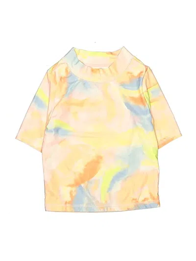 Pre-owned Carter's Kids' Rash Guard In Yellow