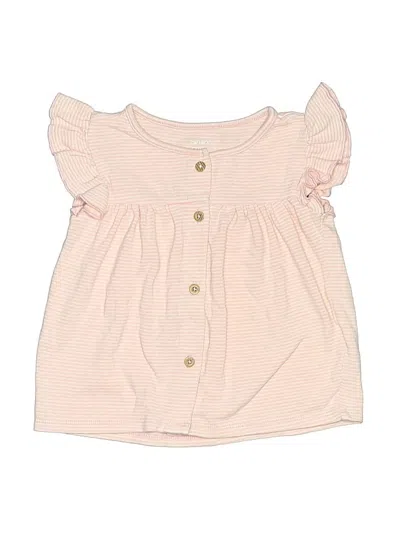 Pre-owned Carter's Kids' Short Sleeve Blouse In Pink