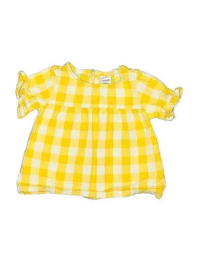 Pre-owned Carter's Babies' Short Sleeve Blouse In Yellow