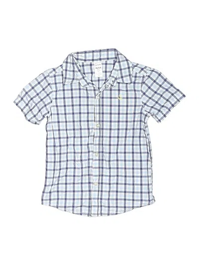 Pre-owned Carter's Kids' Short Sleeve Button Down Shirt In Blue