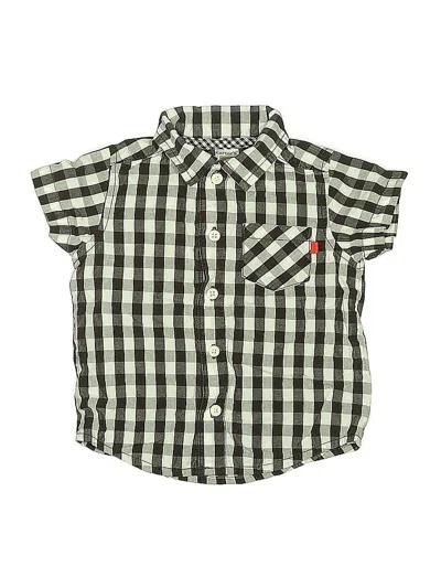 Pre-owned Carter's Kids' Short Sleeve Button Down Shirt In Green