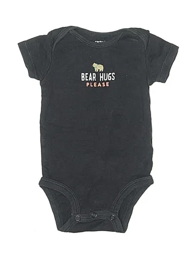 Pre-owned Carter's Babies' Short Sleeve Onesie In Black