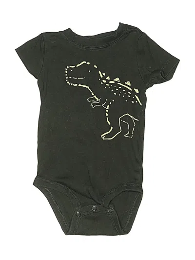 Pre-owned Carter's Kids' Short Sleeve Onesie In Black