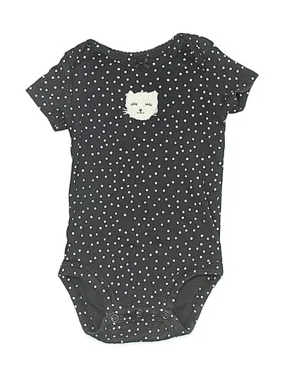 Pre-owned Carter's Babies' Short Sleeve Onesie In Black