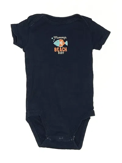 Pre-owned Carter's Babies' Short Sleeve Onesie In Black