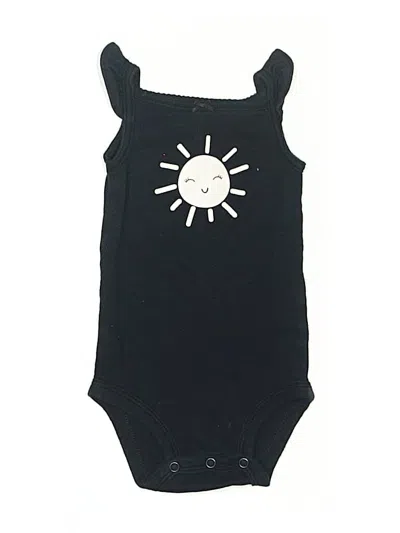 Pre-owned Carter's Babies' Short Sleeve Onesie In Black