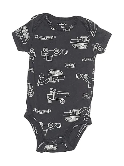 Pre-owned Carter's Babies' Short Sleeve Onesie In Black