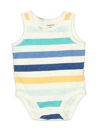 Pre-owned Carter's Babies' Short Sleeve Onesie In Blue