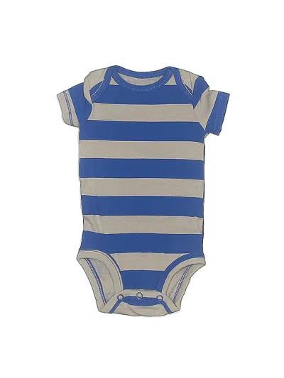 Pre-owned Carter's Babies' Short Sleeve Onesie In Blue