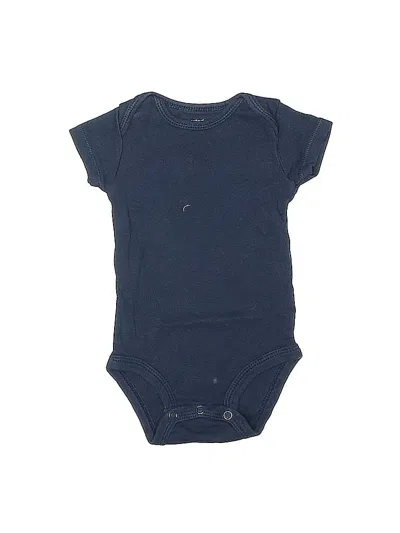 Pre-owned Carter's Babies' Short Sleeve Onesie In Blue